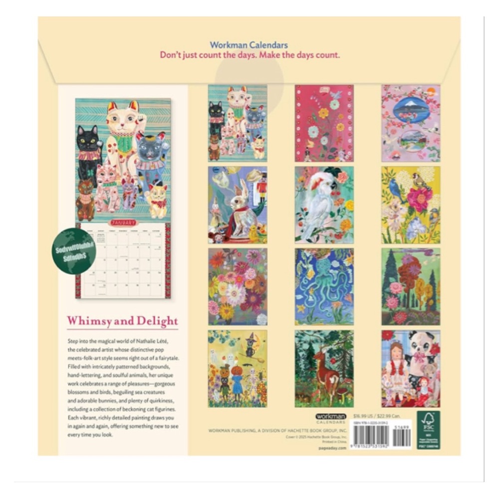 2026 World of Nathalie Lété Wall Calendar 2026! IN STOCK! Ready to ship! - Picture 2 of 16